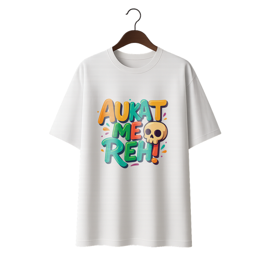 Aukat me Reh Unisex Premium Oversized Tee