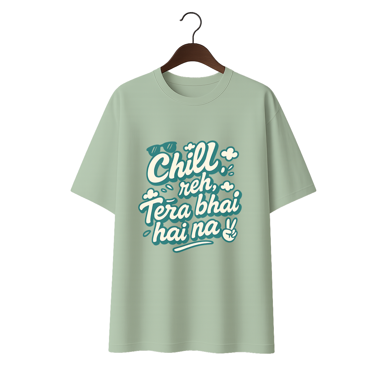 Chill reh, Tera Bhai hai na! Unisex Premium Oversized Tee