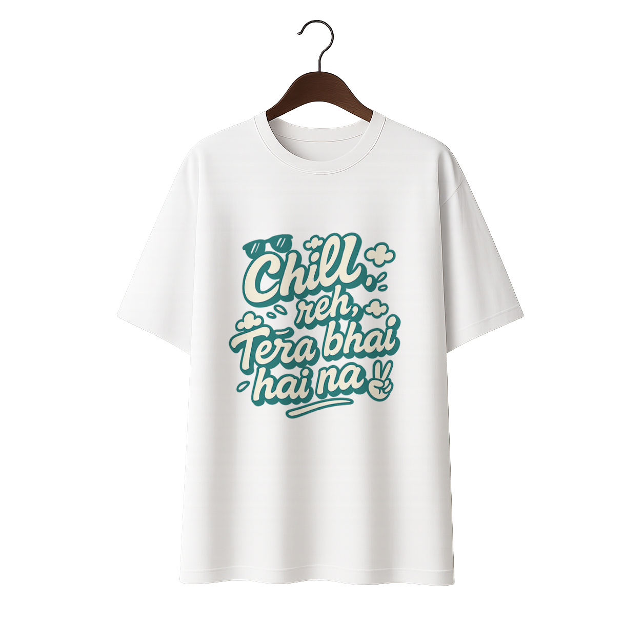 Chill reh, Tera Bhai hai na! Unisex Premium Oversized Tee