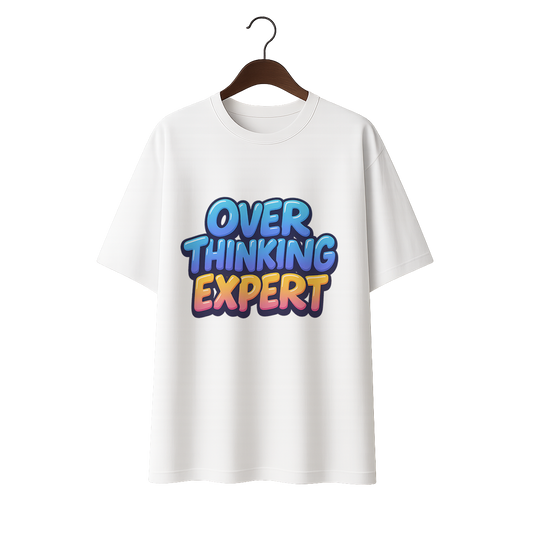 Over thinking expert Premium Unisex Terry Oversized Tee