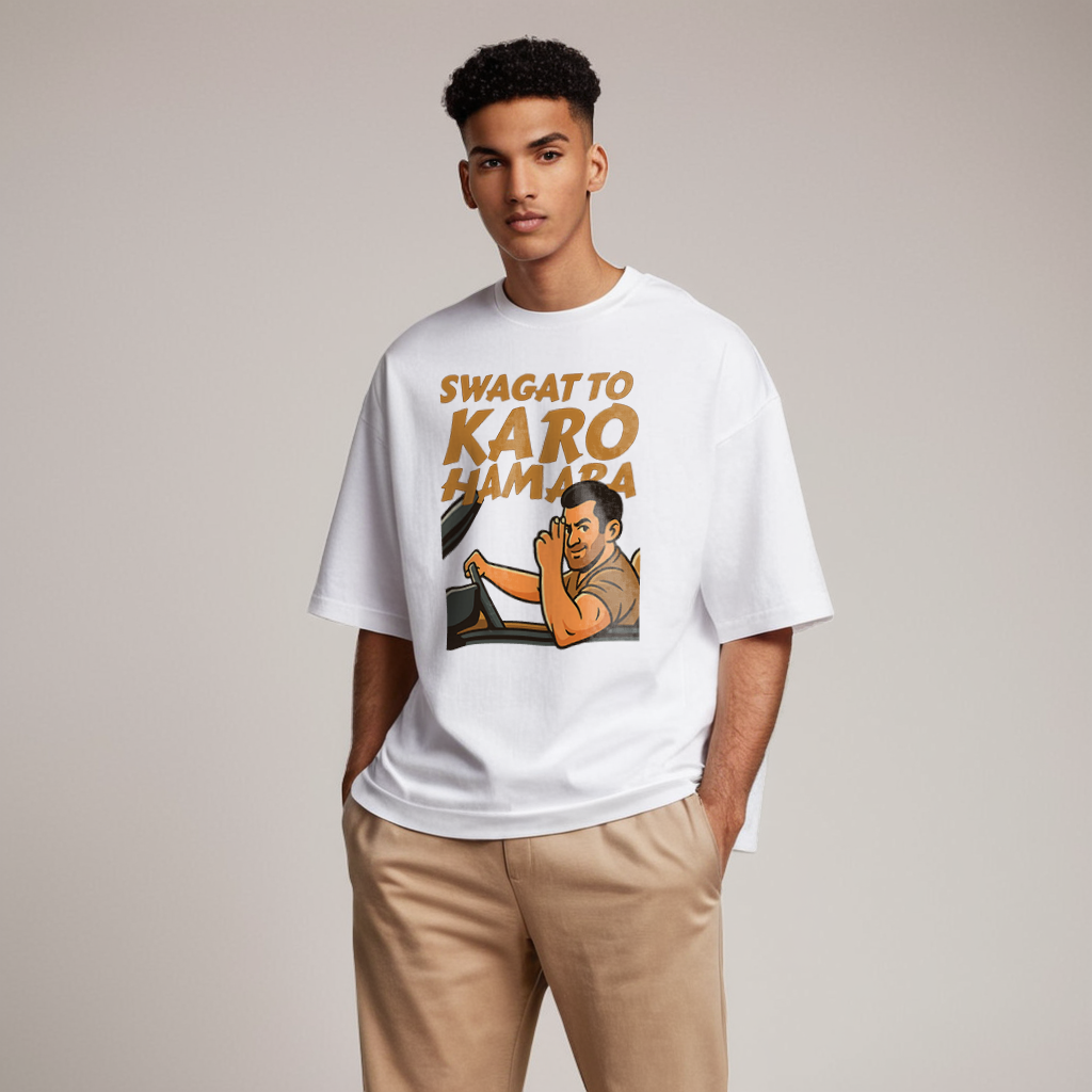Swagat to Karo Hamara Unisex Premium Oversized Tee