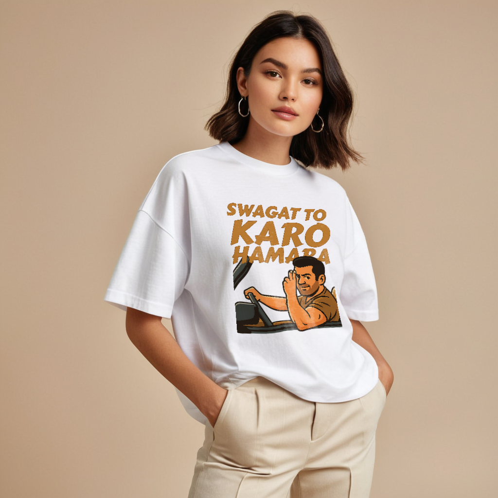 Swagat to Karo Hamara Unisex Premium Oversized Tee