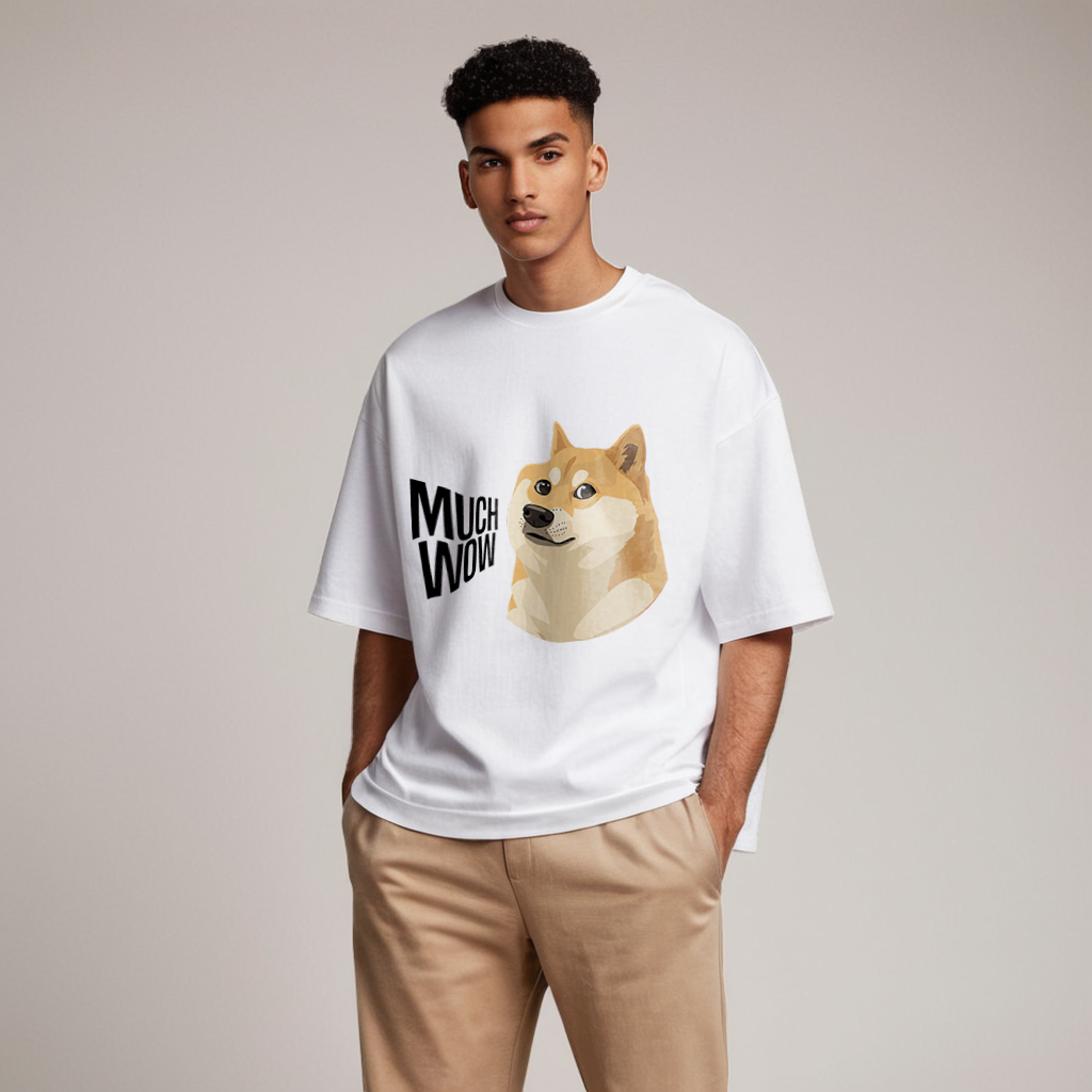 Much wow Unisex Terry Oversized Tee