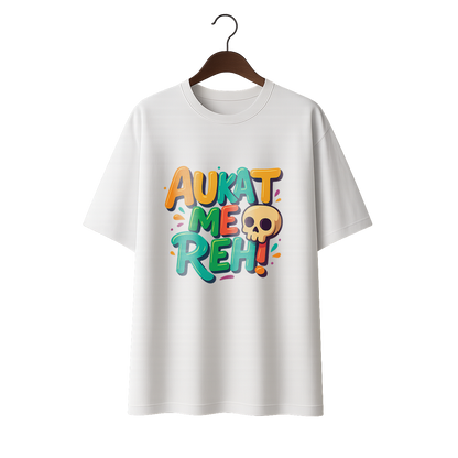 Aukat me Reh Unisex Premium Oversized Tee