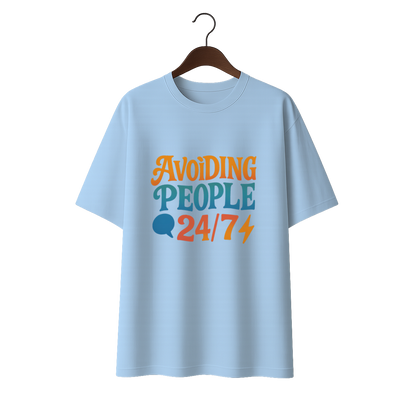 Avoiding People Unisex Premium Oversized Tee