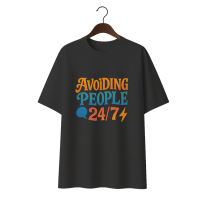 Avoiding People Unisex Premium Oversized Tee
