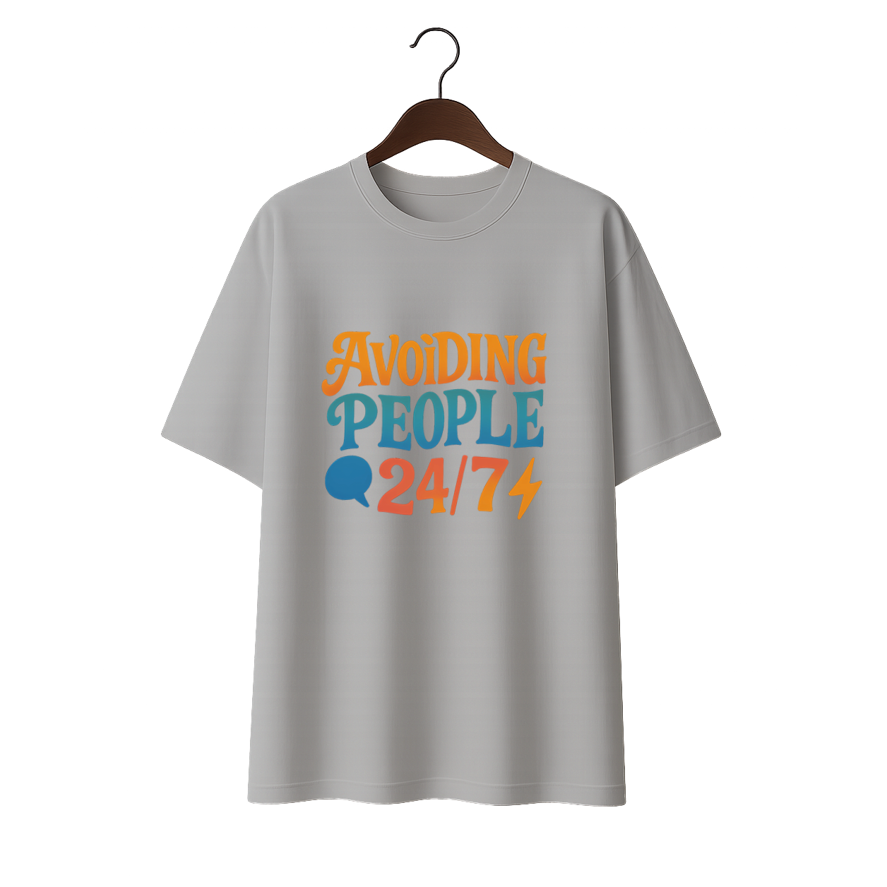 Avoiding People 24/7 Unisex Oversized Standard T-Shirt
