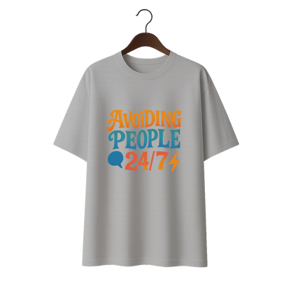 Avoiding People 24/7 Unisex Oversized Standard T-Shirt