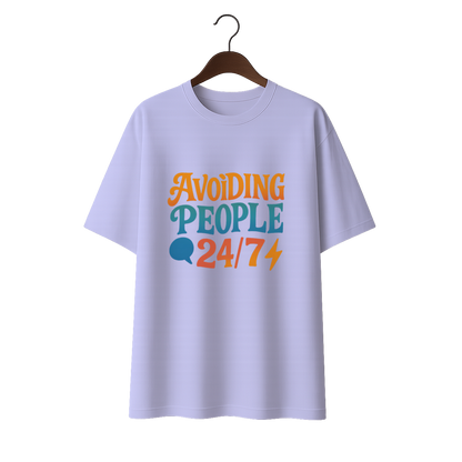 Avoiding People Unisex Premium Oversized Tee