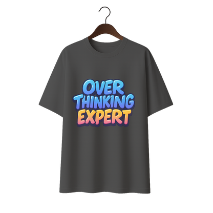 Over thinking expert Premium Unisex Terry Oversized Tee