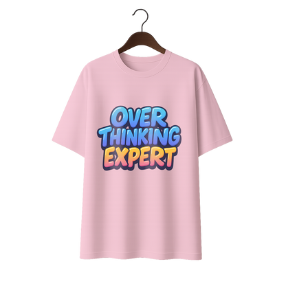 Over thinking expert Premium Unisex Terry Oversized Tee