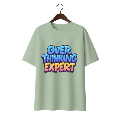 Over thinking expert Premium Unisex Terry Oversized Tee