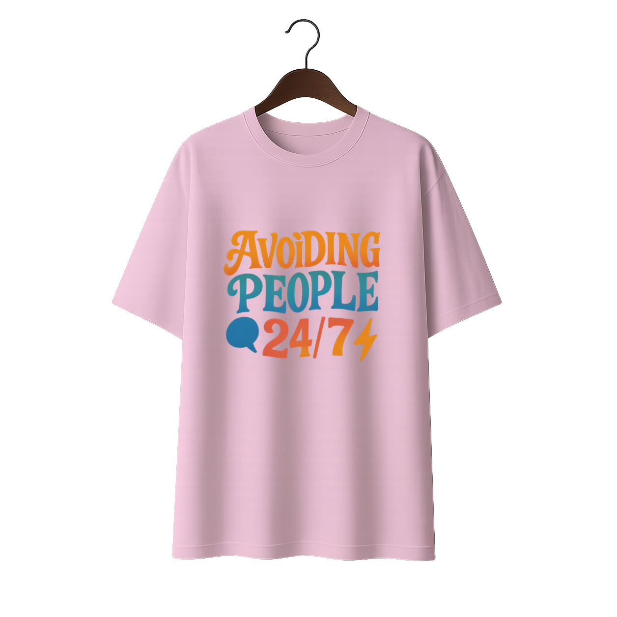 Avoiding People 24/7 Unisex Oversized Standard T-Shirt