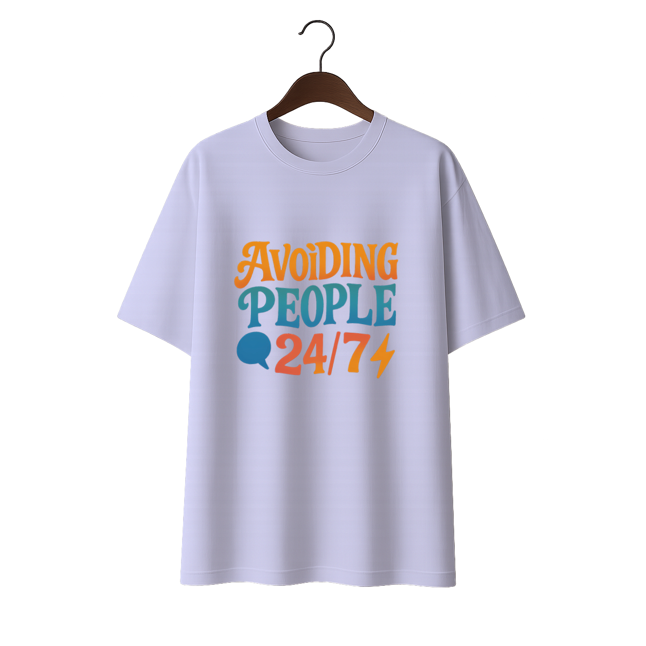 Avoiding People 24/7 Unisex Oversized Standard T-Shirt