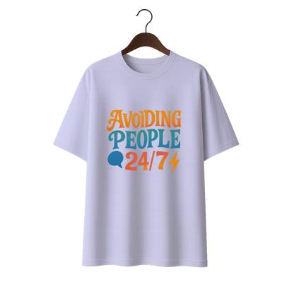 Avoiding People 24/7 Unisex Oversized Standard T-Shirt