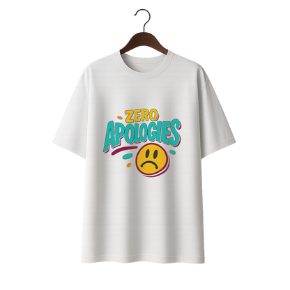 Zero Apologies Unisex Oversized Standard  T-Shirt