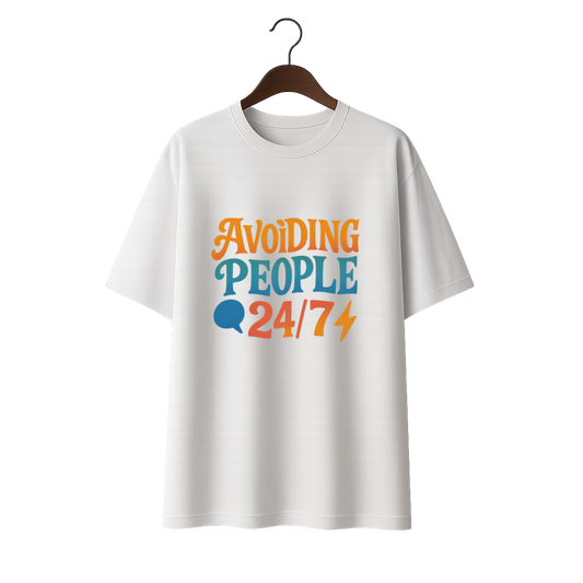 Avoiding People 24/7 Unisex Oversized Standard T-Shirt